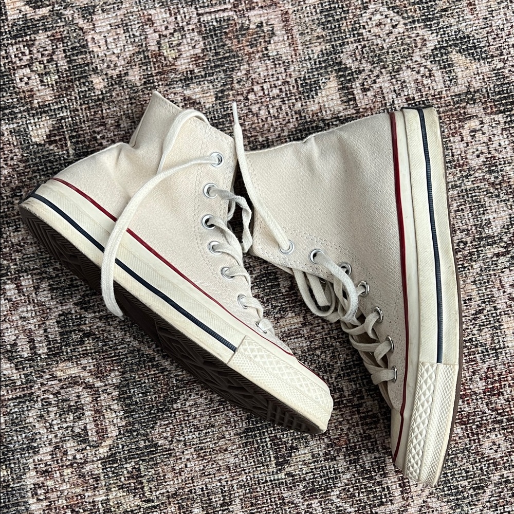 Converse Cream High-Top Sneakers